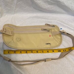 Beige Travel Waist Belt Bag